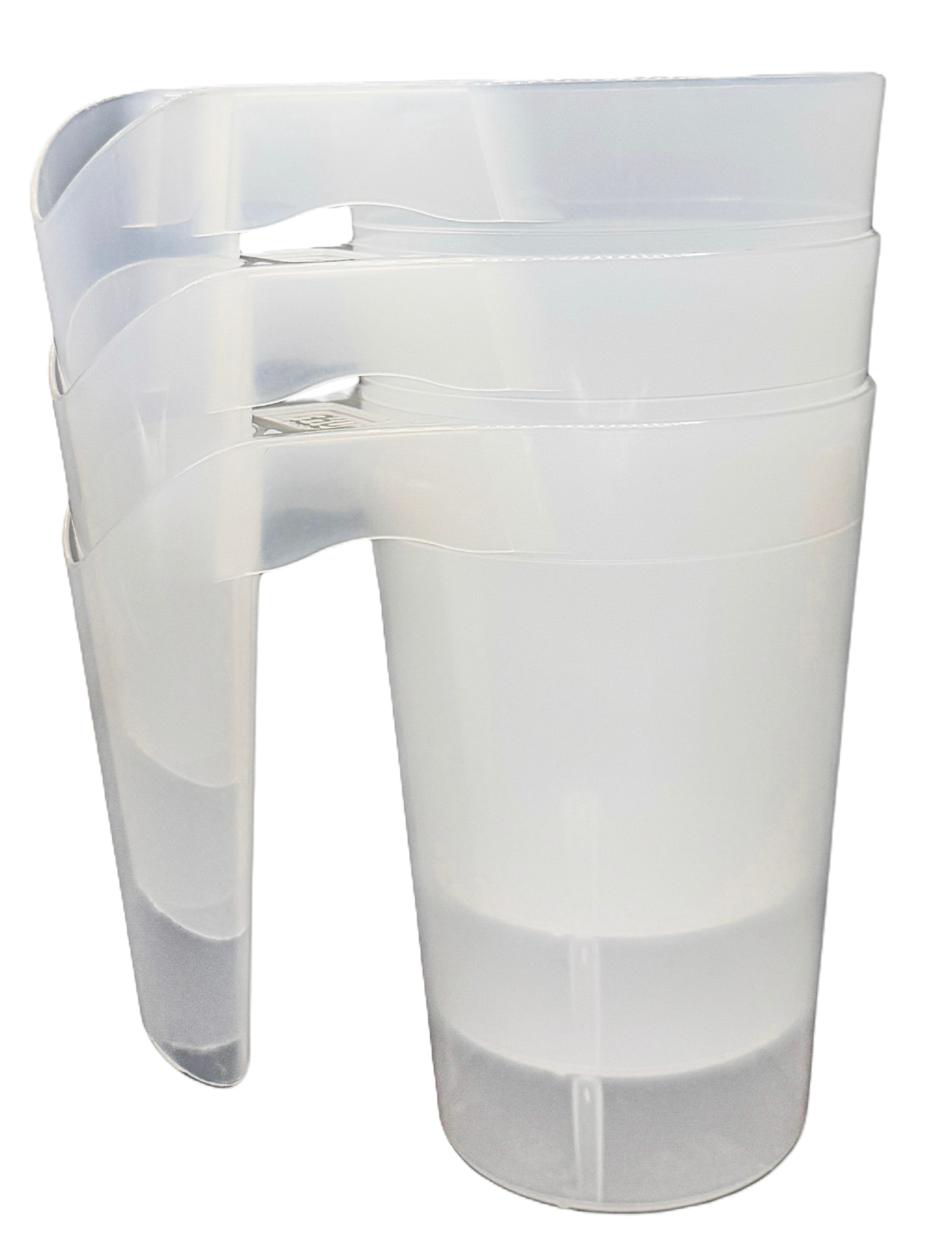 Aku, Mehrweg - Stadionbecher m. Henkel 550 ml m. F 0.5 ltr. |-|, Polypropylen, D: 9,0 cm, H: 13,8 cm, Fb. Milchig