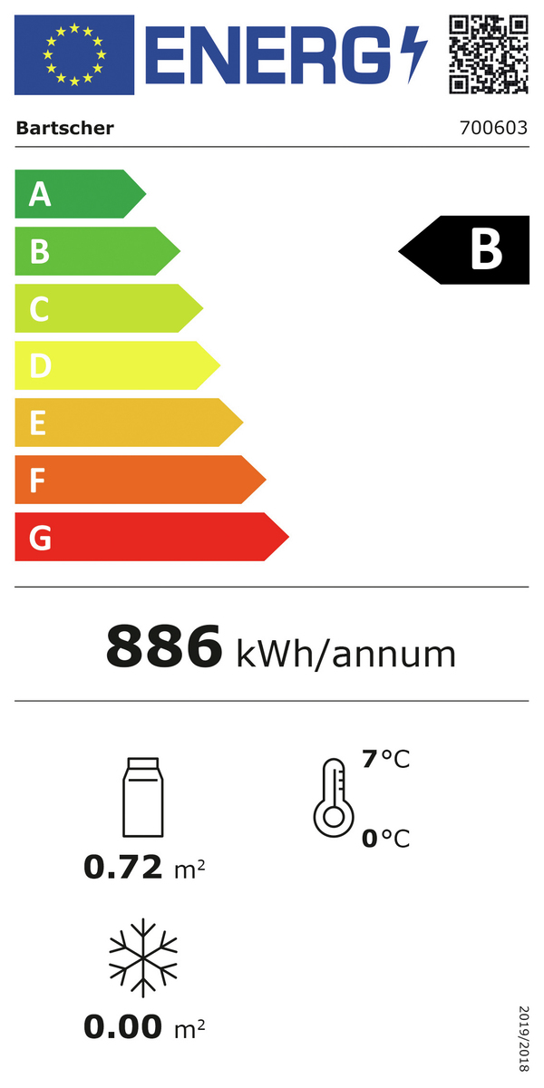 Glastürenkühlschrank 700 GN210