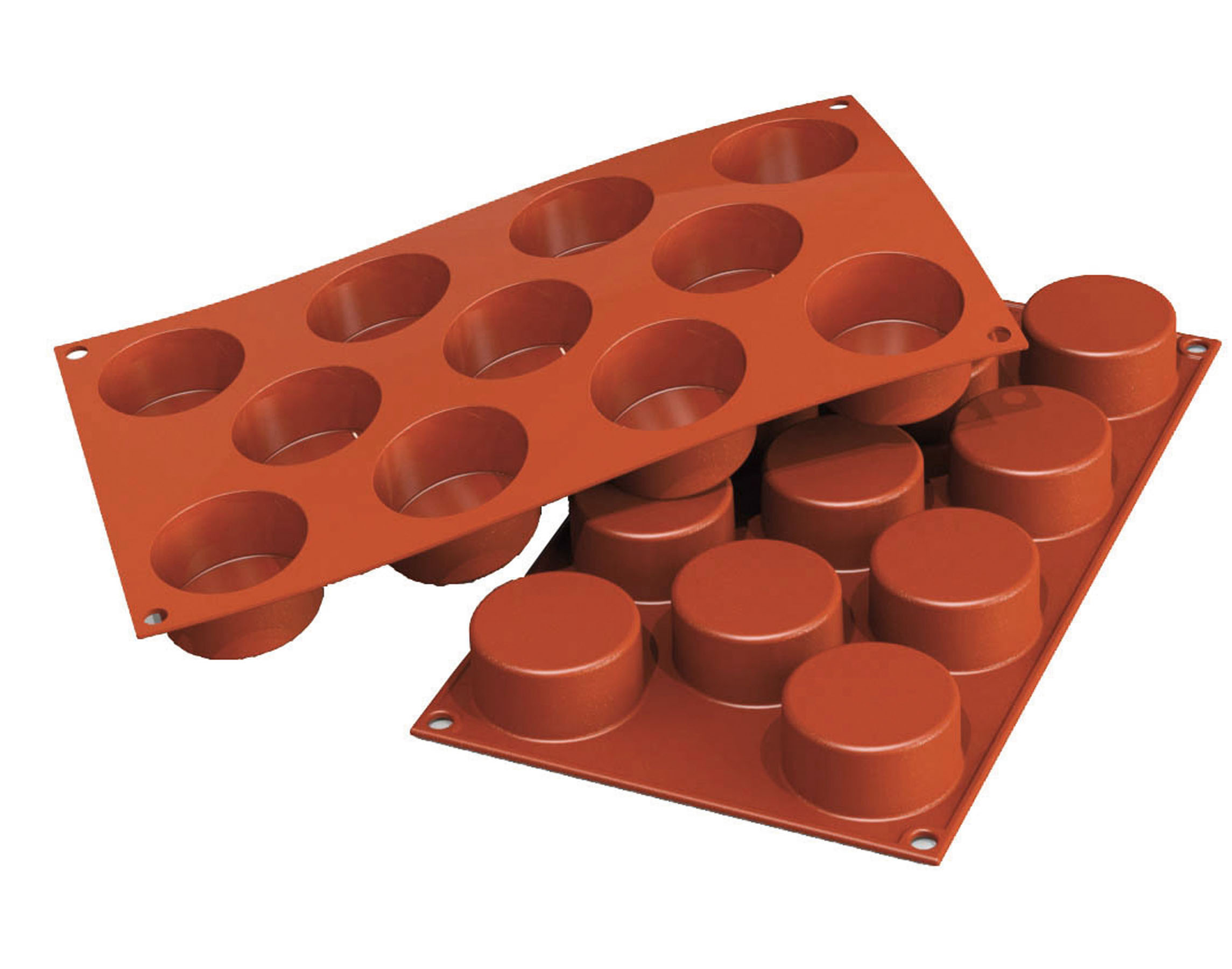 Silikon - Backform Zylinder Mini, 11 x 55 ml, D: 50 mm, H: 27 mm