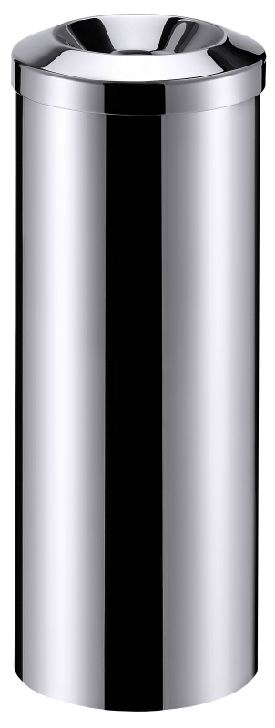 Papierkorb, selbstlöschend, Edelstahl, D: 25 cm, H: 68 cm