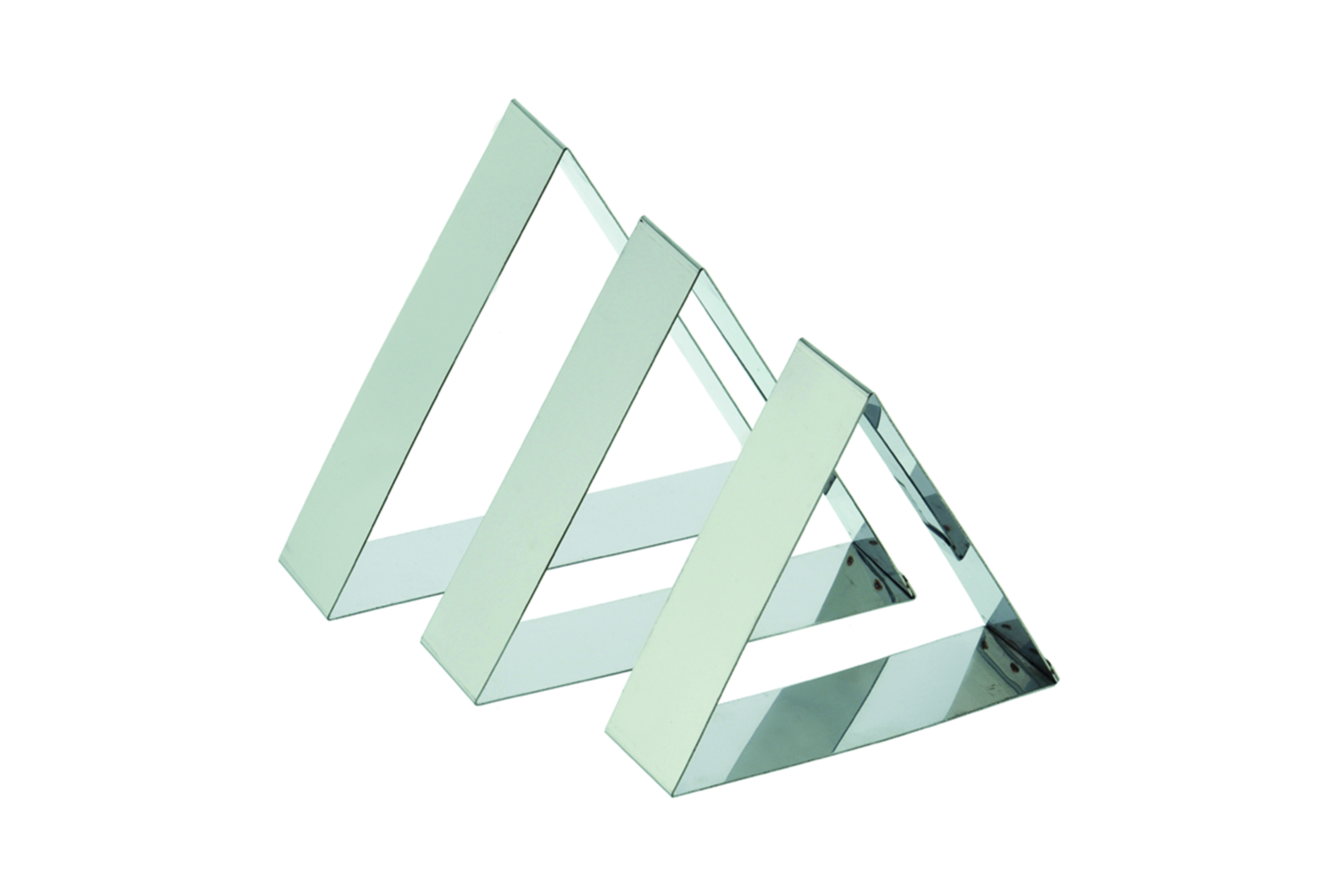 Tortenring Dreieck, Edelstahl, L: 180 mm, H: 5 cm