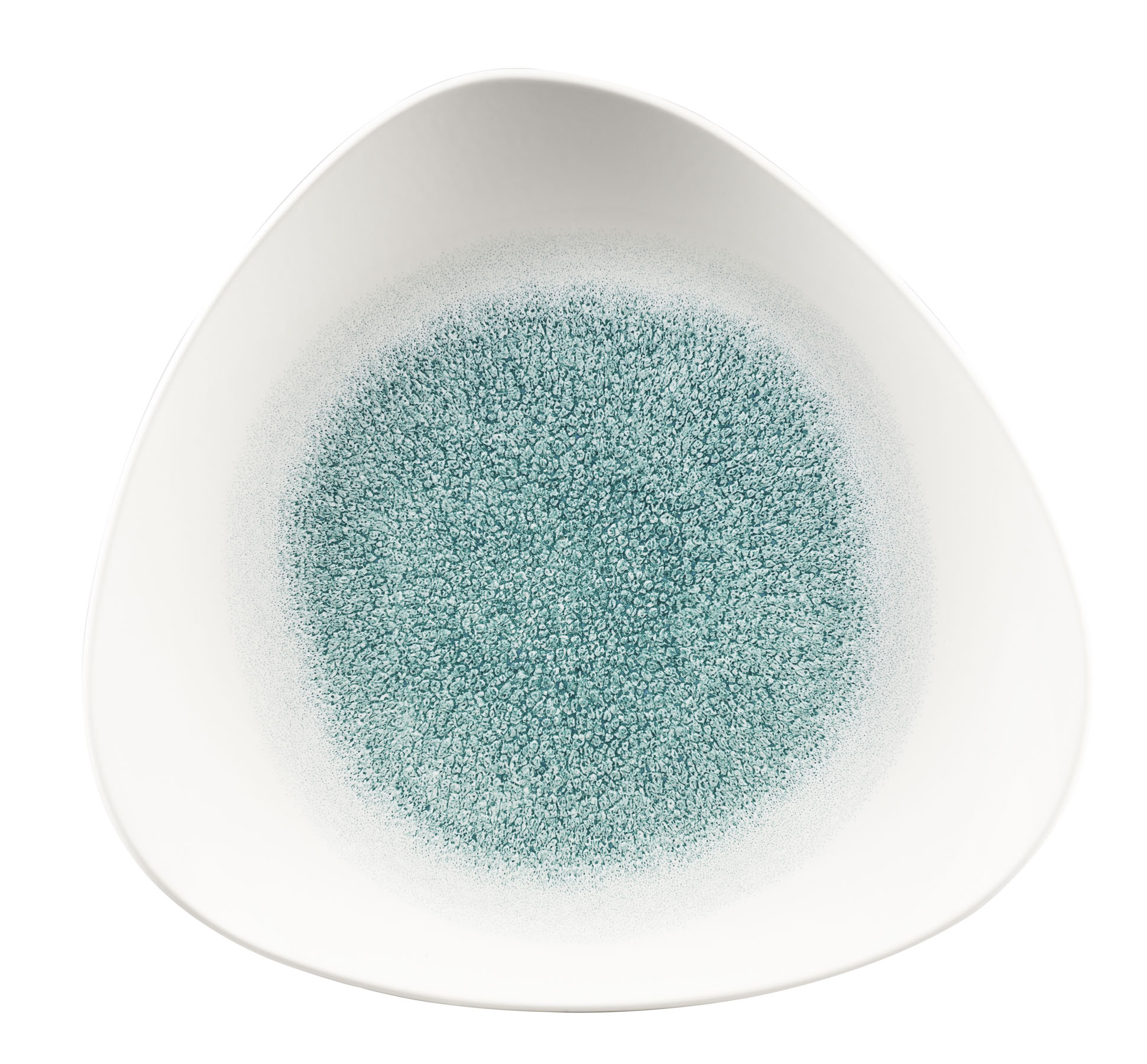 Churchill, Raku : Jade Green - Teller flach dreieckig, 28,5 cm