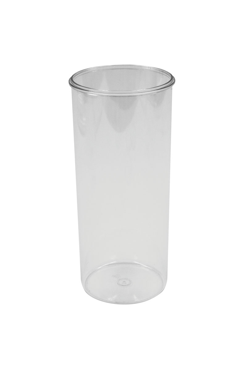 Vorrats-, Gewürzdose rund inkl. Deckel, PS transparent, 170 x 170 x 380 mm/ 2,2 ltr.