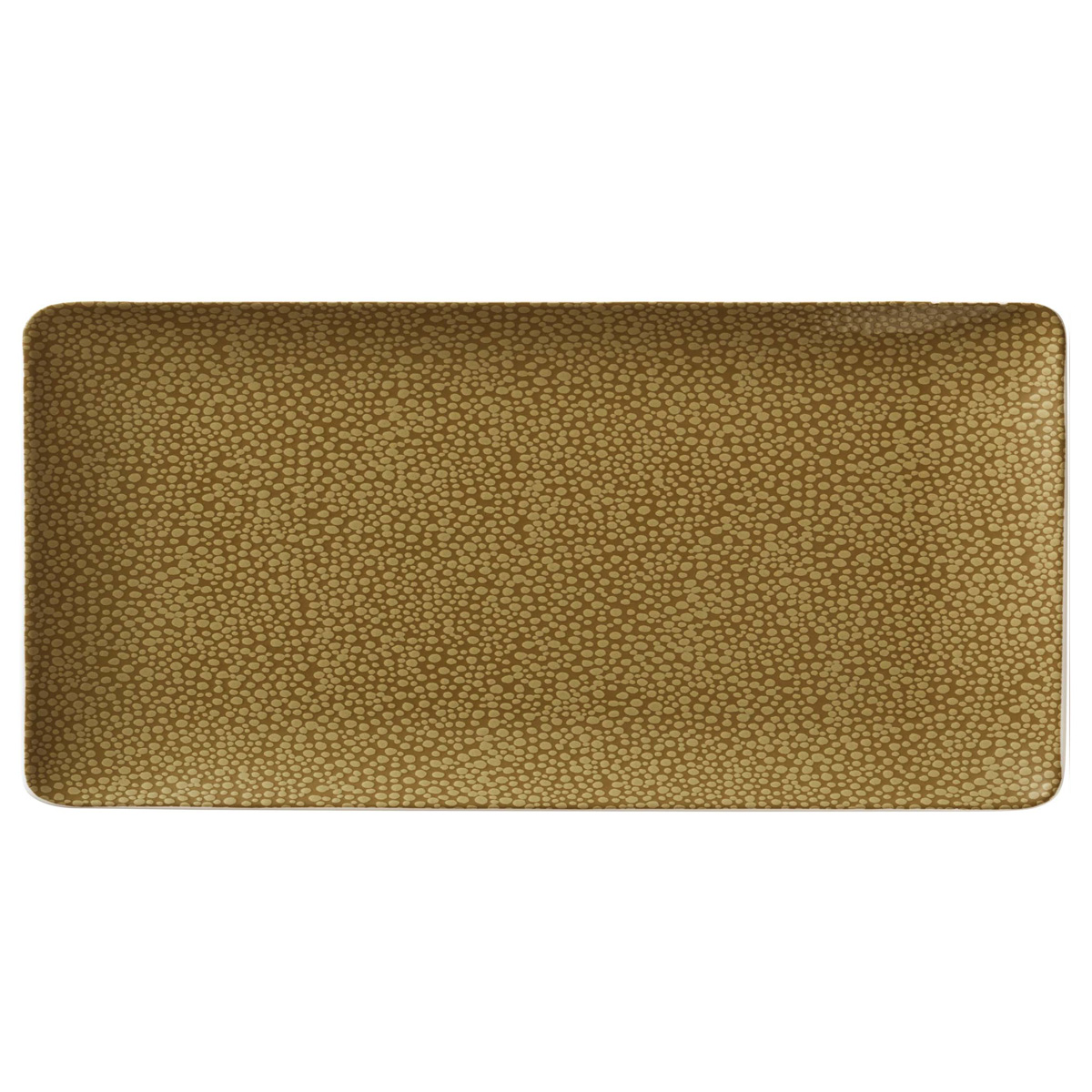 Bauscher, Purity : 425688 Pearls Olive - Platte rechteckig Coup, bonewhite, 42 x 20 cm