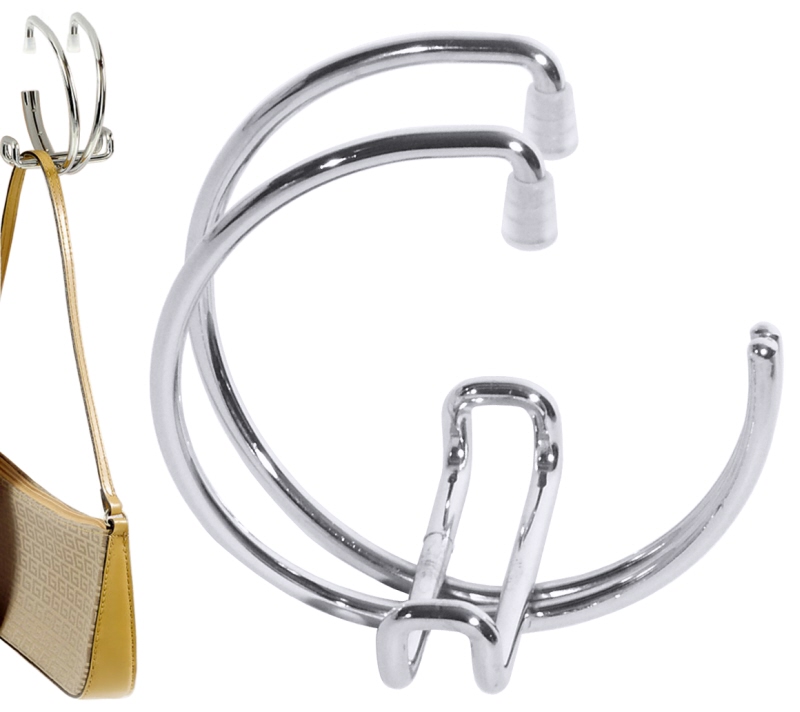 Taschenhalter, beweglicher Haken, Edelstahl, B: 5 cm, H: 12 cm