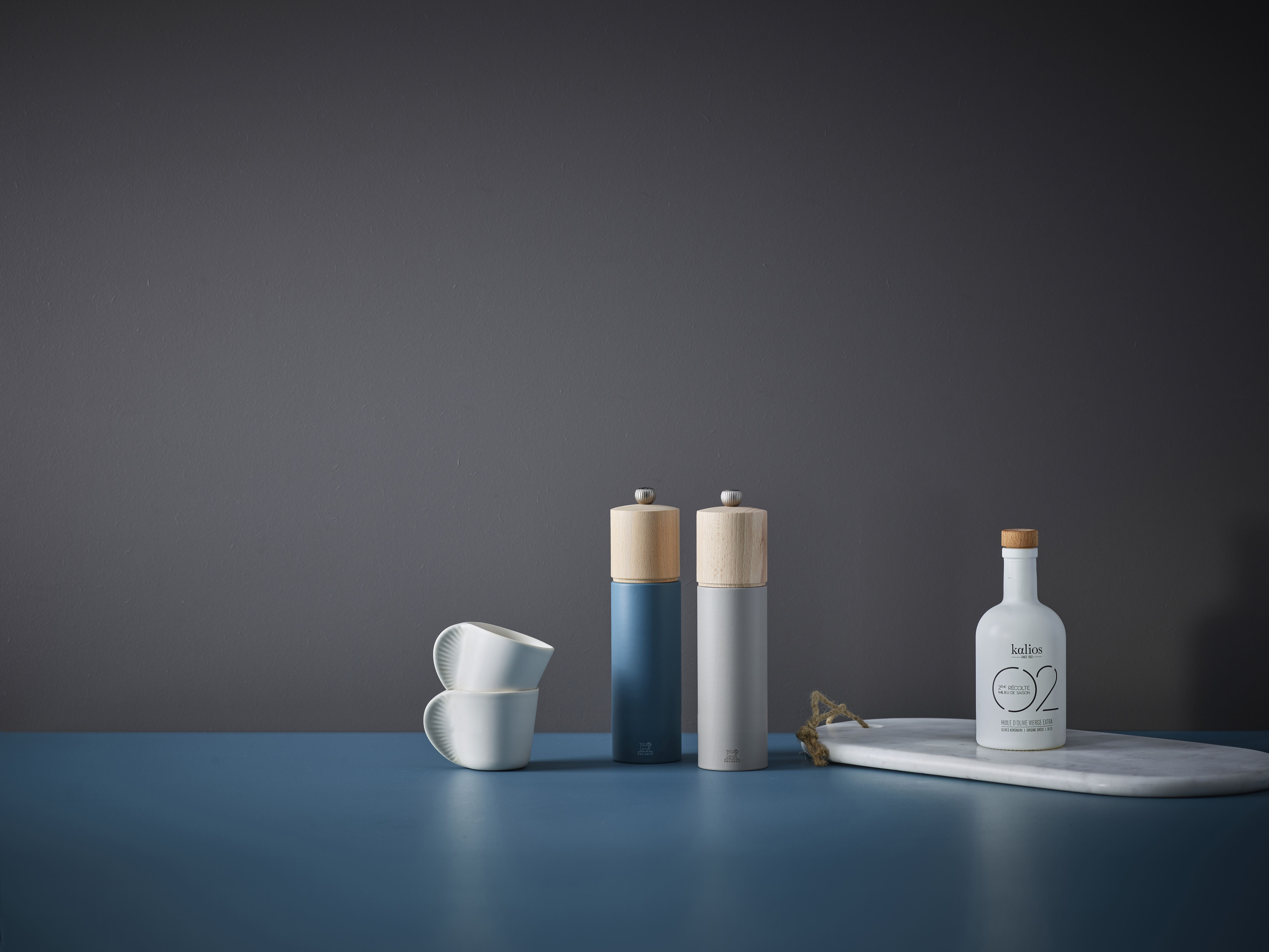 Peugeot : Boreal - Salzmühle, manuelle Buchenholz-Mühle, Größe: 21 cm, Farbe: kieselgrau