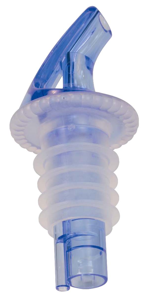 Ausgießer, transparent, blau, 4 Stück