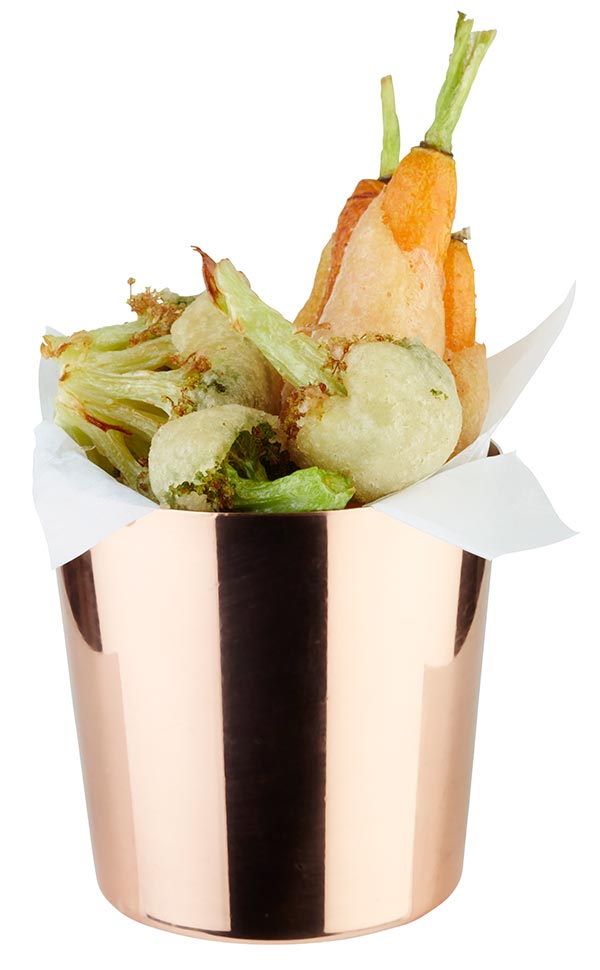 Servier-Eimer / Becher SNACKHOLDER D: 8,5 cm, H: 8,5 cm, Edelstahl, Kupfer-Look, 0,35 ltr.