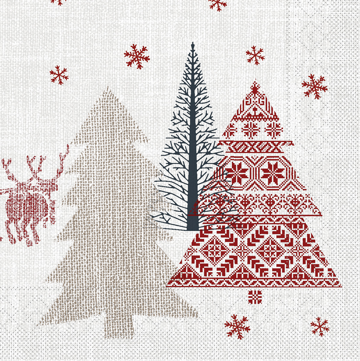 Servietten - Weihnachtsmotiv RUDI Tissue