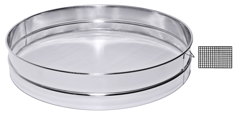 Rundsieb, D: 40 cm, H: 8 cm, Edelstahl