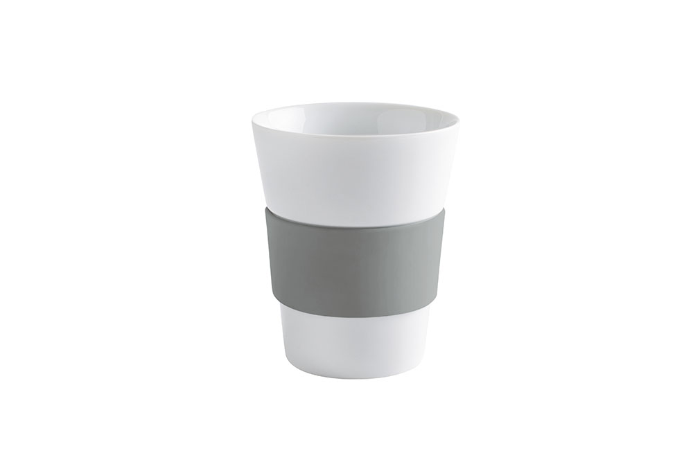 Kahla, Cupit - Becher mit Trinkdeckel 0,35 ltr., Banderole glatt: cool grey