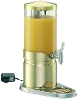 ELEGANCE Saftkanne Extra 5 ltr., Deckelrührwerk, Gold, klarer Behälter, L: 370 mm, B: 235 mm, H: 475 mm