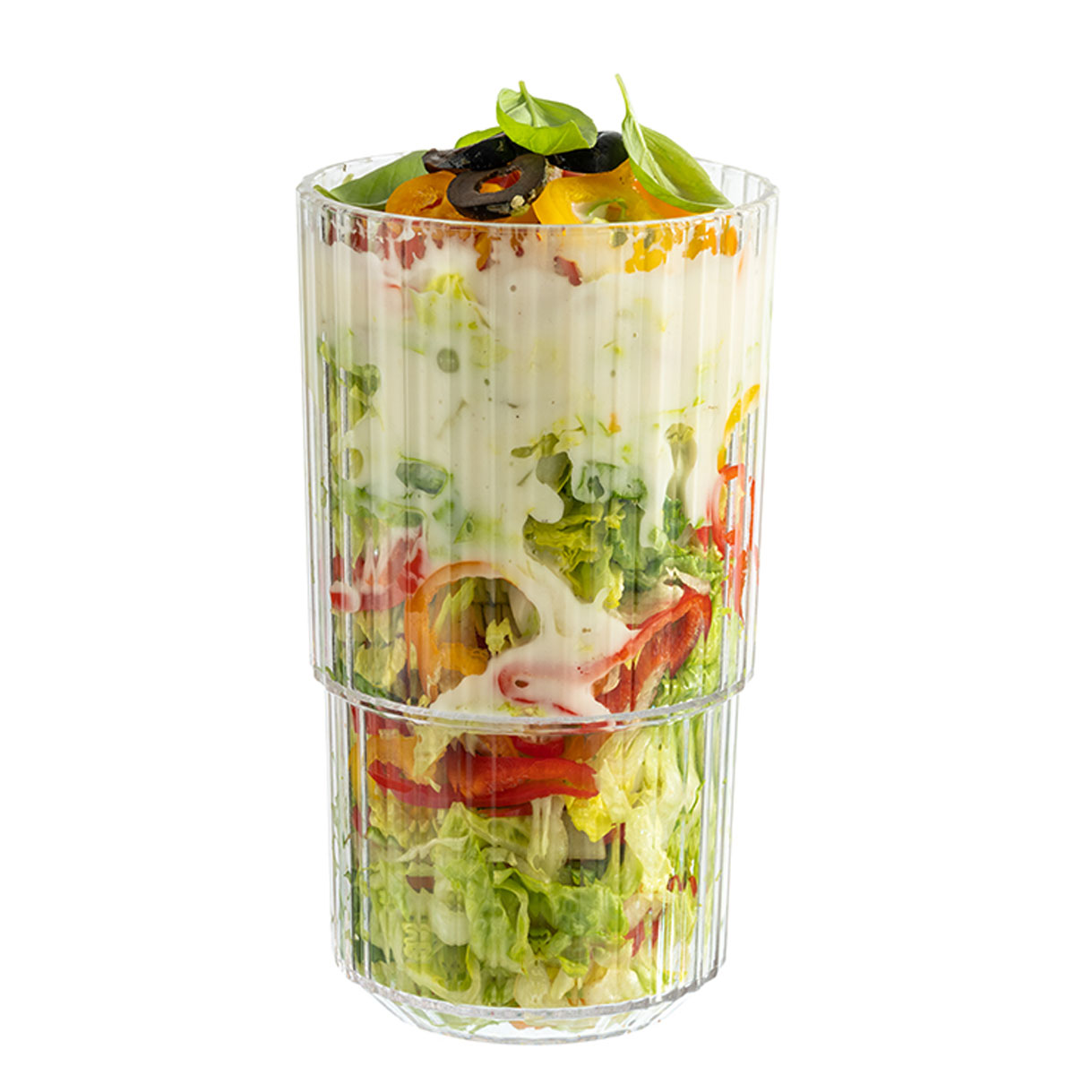 Trinkbecher Linea, Tritan, D: 8,5 cm, H: 15 cm, I: 500 ml, Farbe: crystal clear