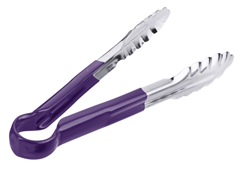 Küchenzange HACCP, Vinyl-Überzug violett, Edelstahl, L: 24 cm