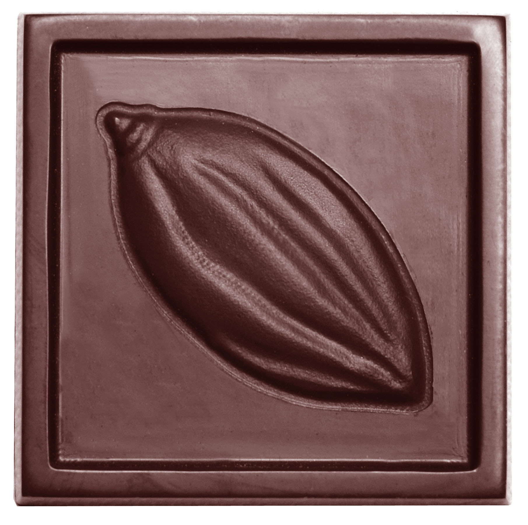 Schokoladen- Form Prägung Kakaobohne, 275 x 135 mm, 3 x 7 Stück 34 x 34 x 5 mm