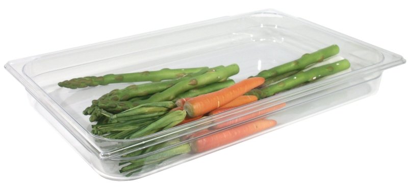 GN-Behälter 1/2, Polycarbonat, 26,5 x 32,5 cm, Tiefe: 65 mm, I: 3,5 ltr.