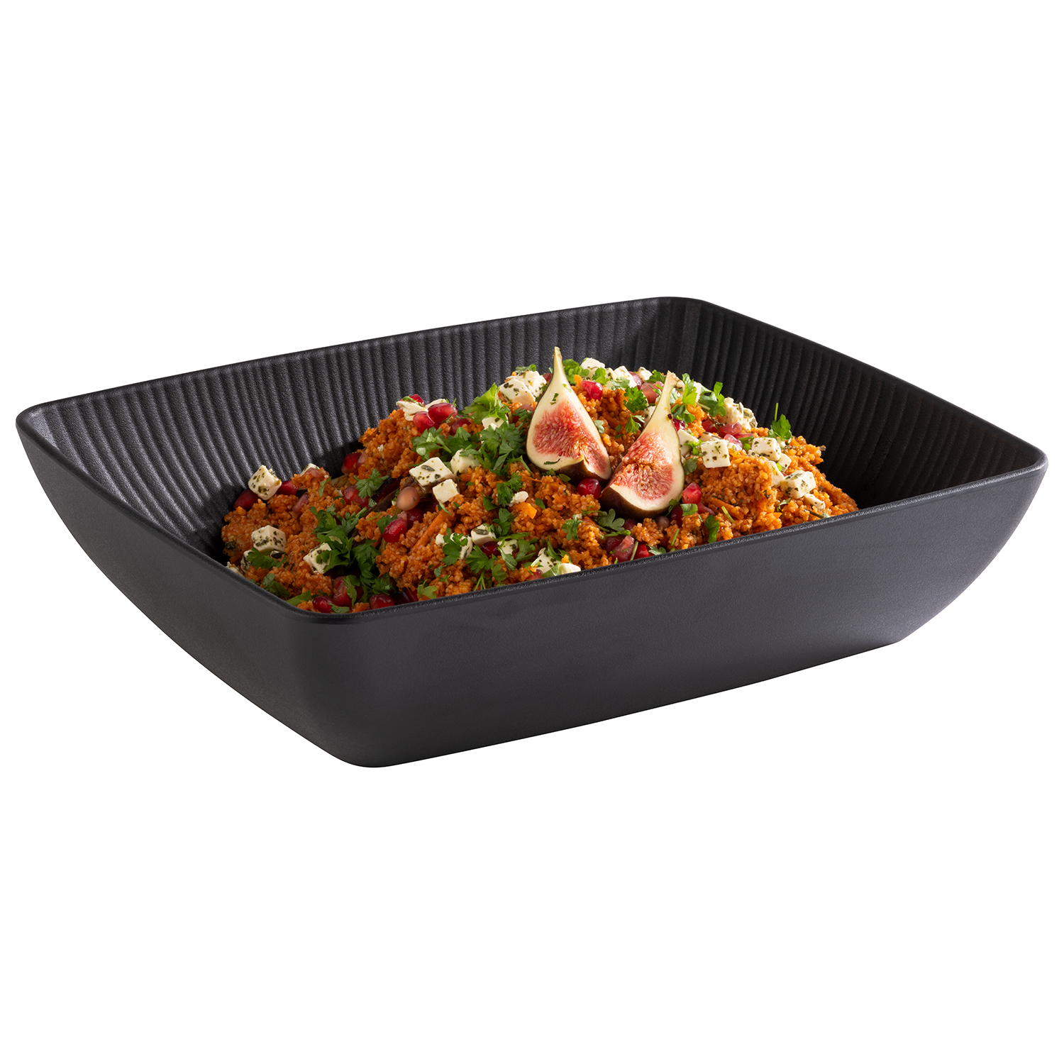 GN 1/2 Schale NERO, Melamin, 32,5 x 26,5 cm, H: 7,5 cm, I: 3,5 ltr., Farbe: schwarz