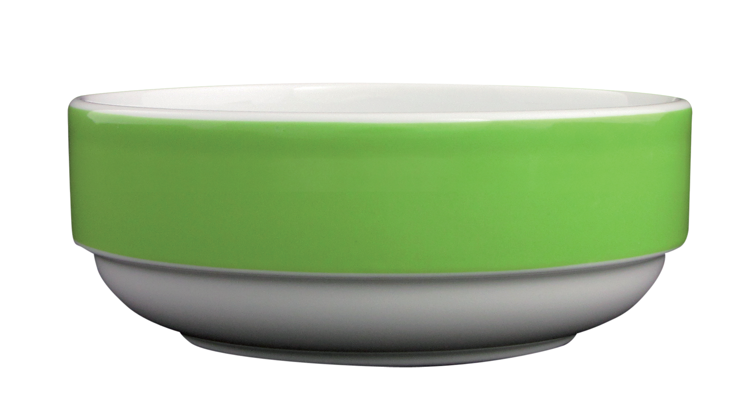 Eschenbach, Color - Dessertschale rund, weiss/ grün, 12 cm