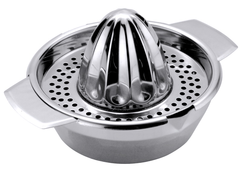 Zitruspresse, 2-tlg., Edelstahl, I: 0,35 ltr., D: 11,5 cm, H: 10 cm