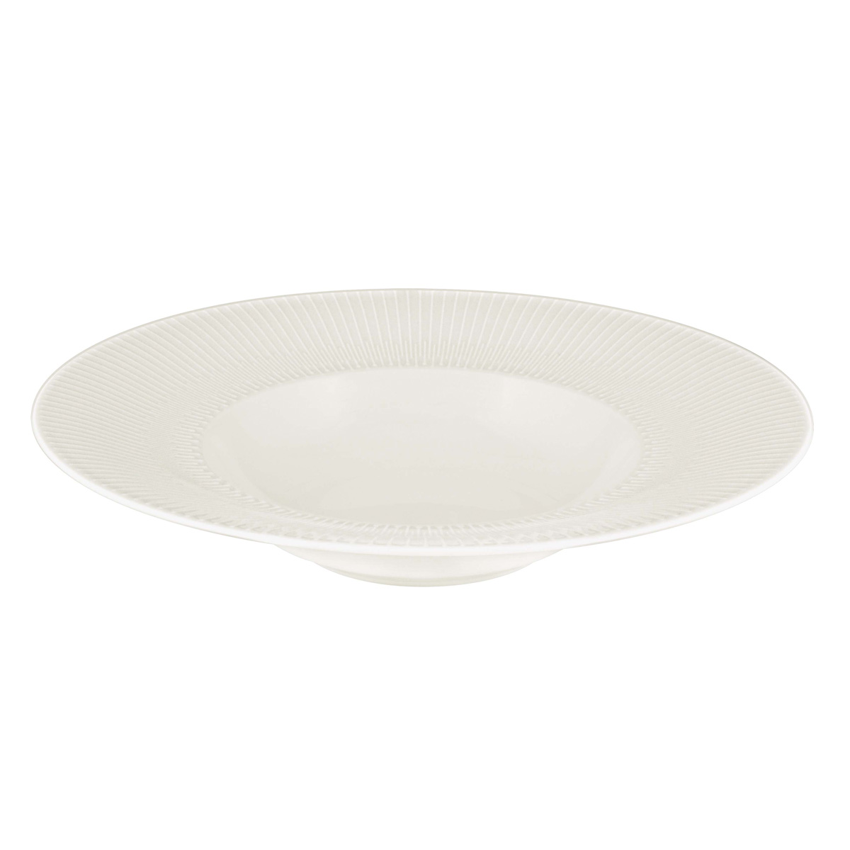 Schönwald, Vibes - Teller tief rund Fahne Relief, bonewhite, 28 cm/ 0,43 ltr.