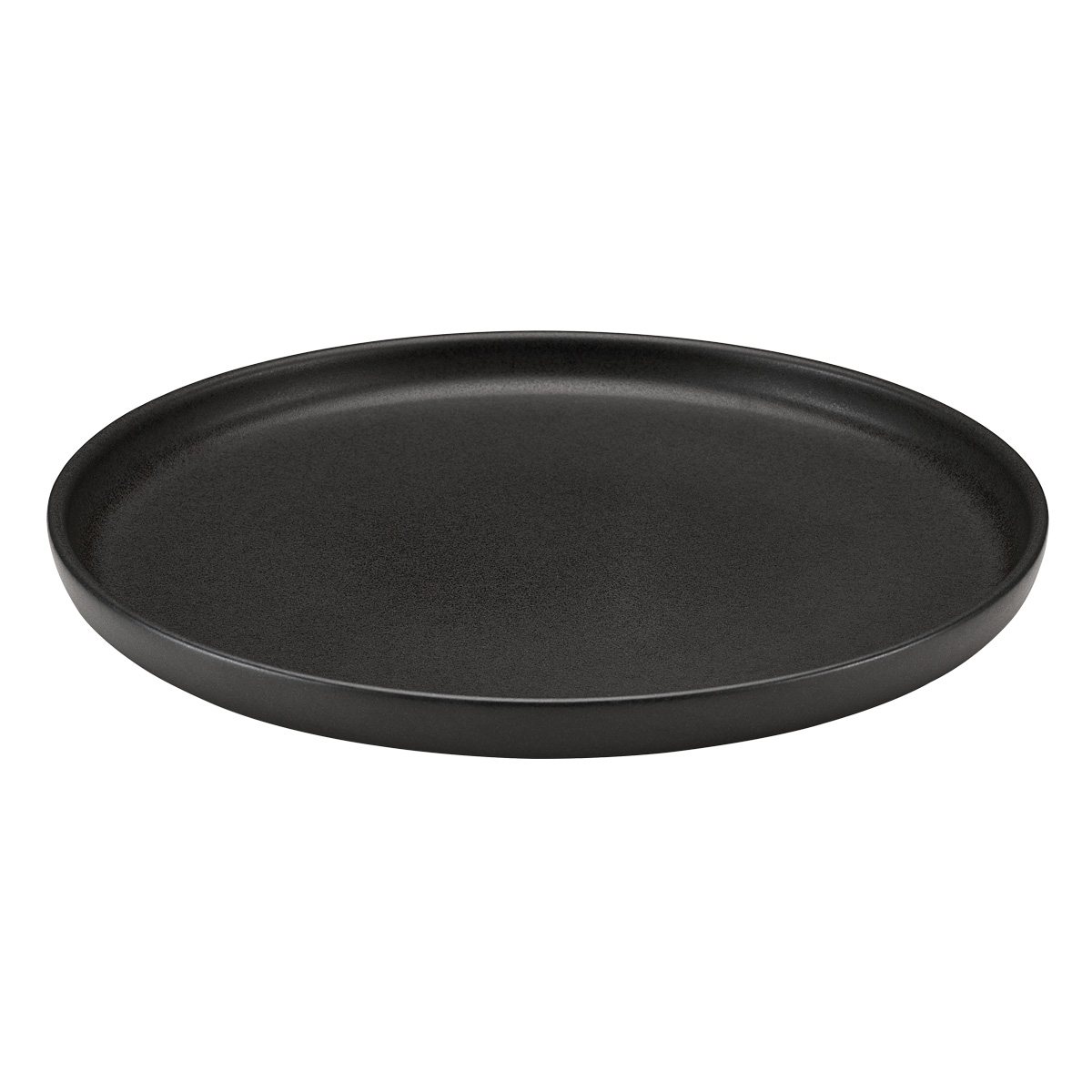 Playground, Steinzeug - ELEMENTS : Teller flach, schwarz, 28 x 3 cm