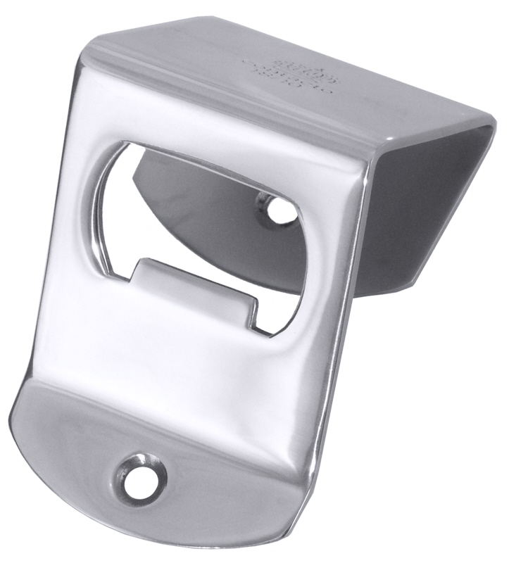 Flaschenöffner, für Wandmontage, Edelstahl, 7 x 4,5 cm