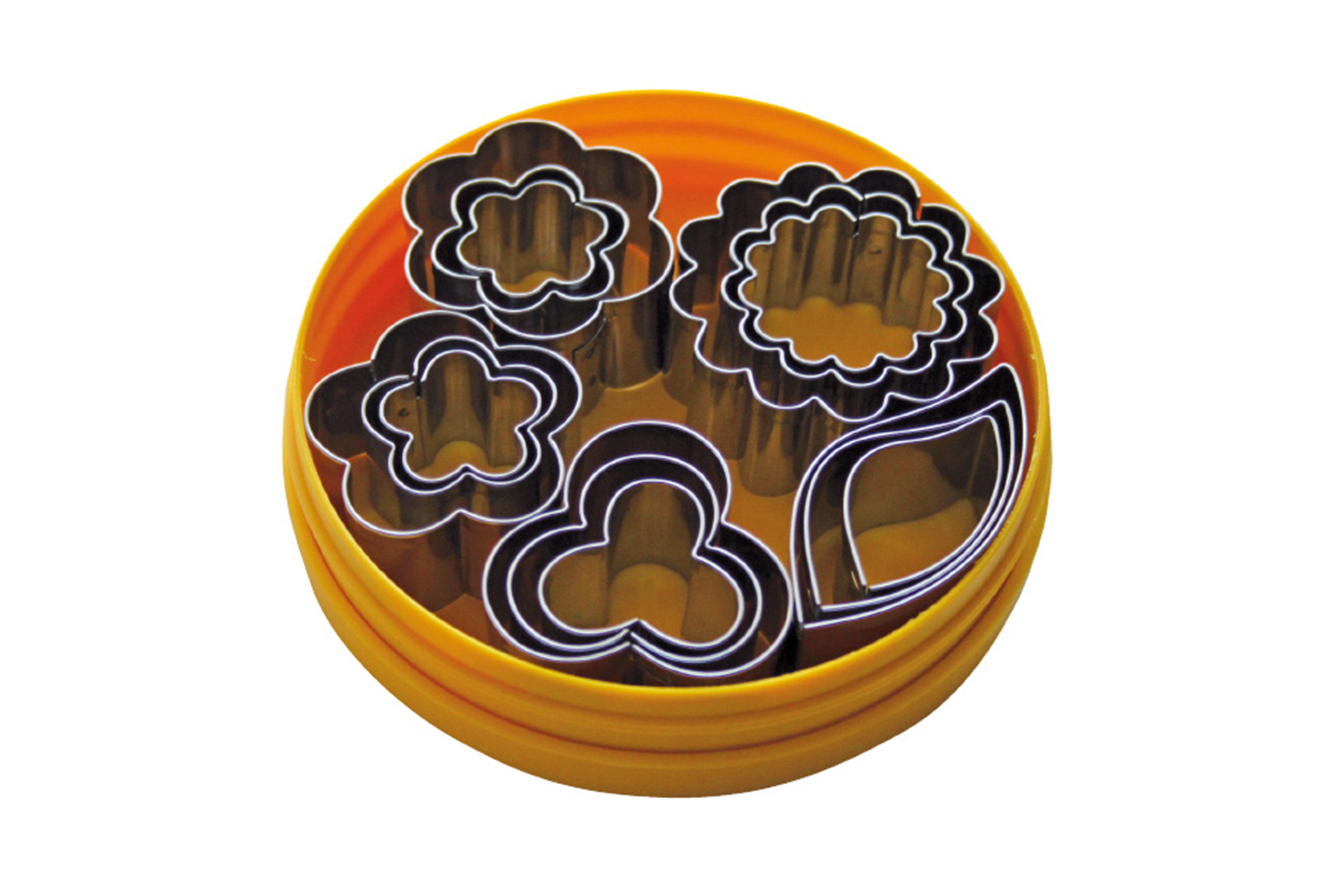 Dekor-Ausstecher im Satz Blumen 15-teilig, Edelstahl