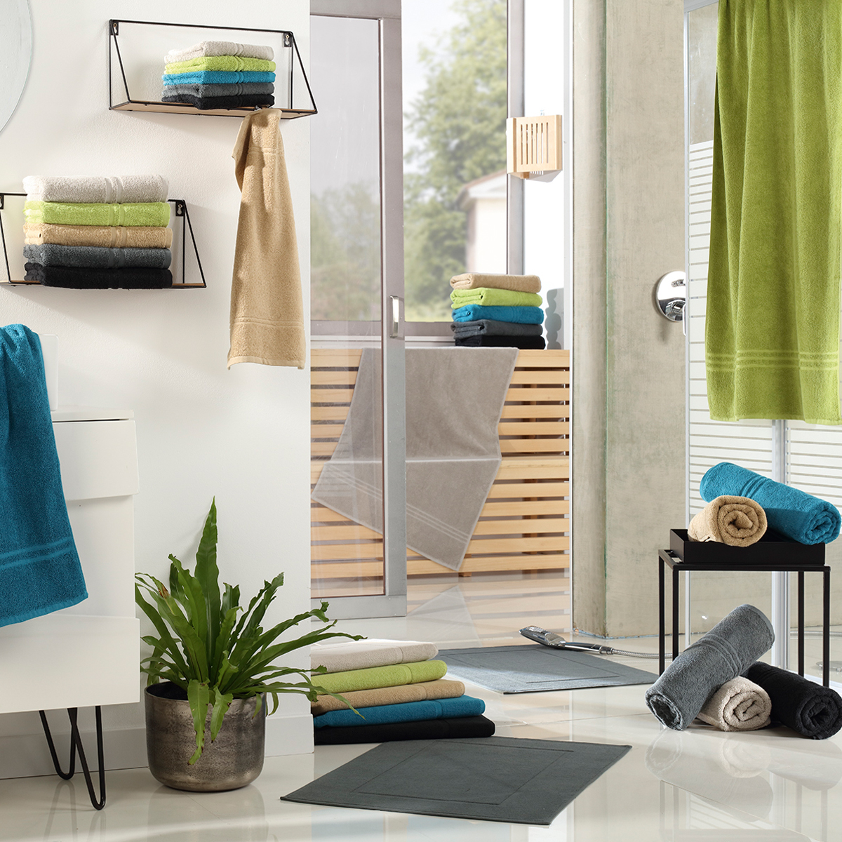 Florenz - Walkfrottier m. HT-Doppelborte, 450 g/ m²