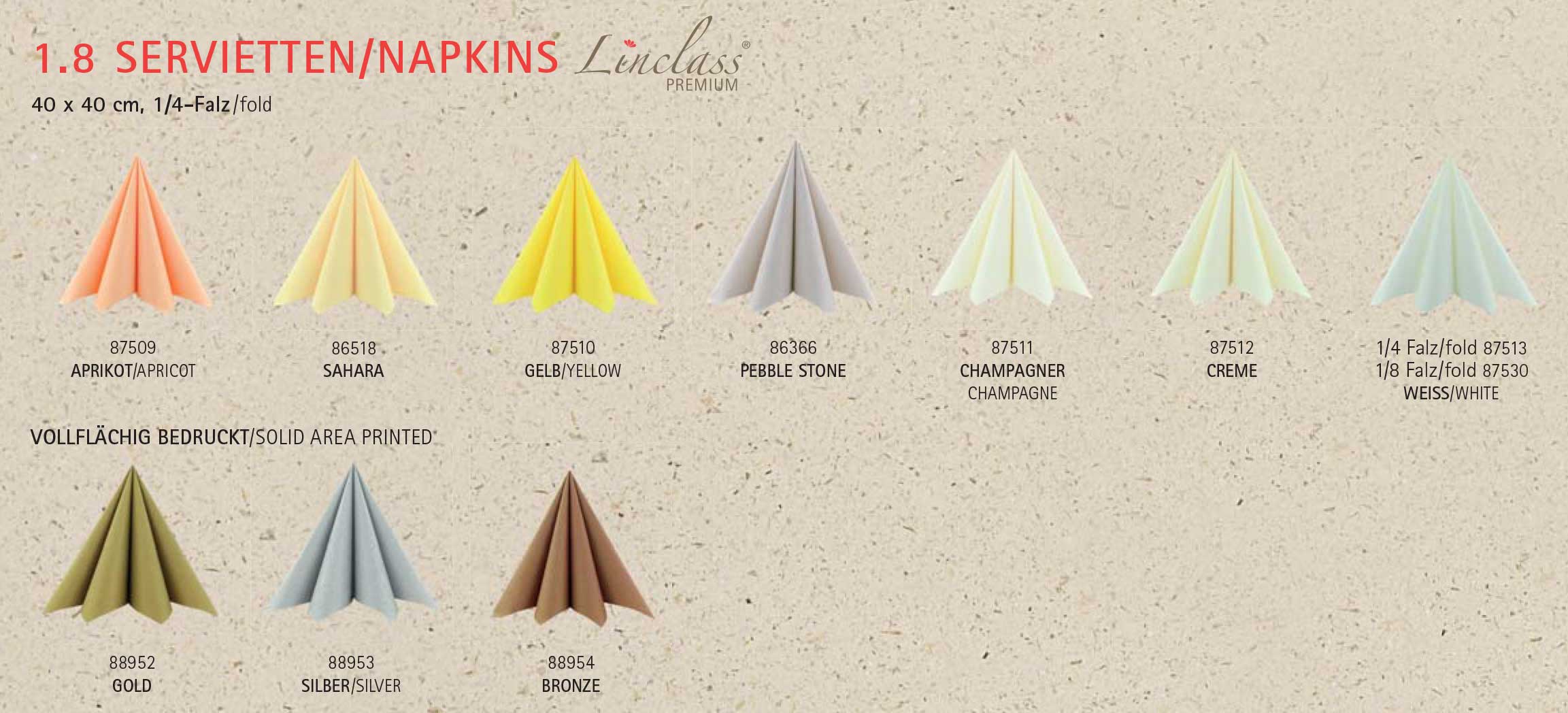 Servietten - BASIC UNI Linclass-Premium