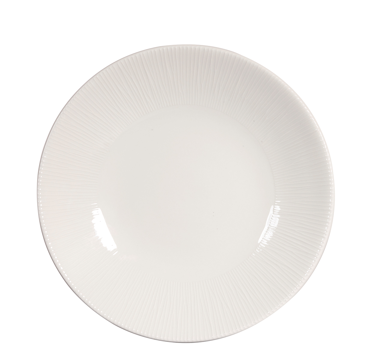 Churchill, Bamboo - Teller tief Coup, uni/ weiss, 25,5 cm