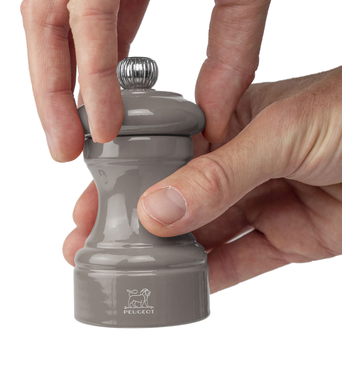 Peugeot : Bistrorama - Pfeffermühle, manuelle Holz-Mühle, Größe: 10 cm, Farbe: taupengrau