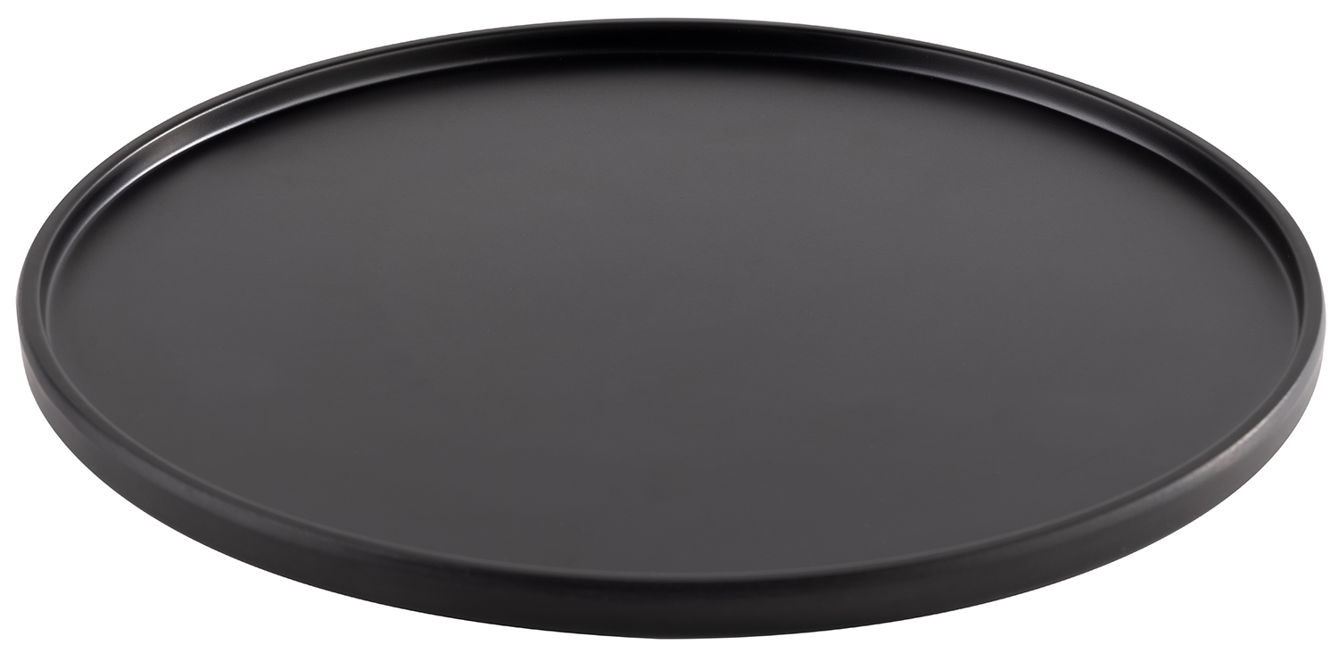 Unterteller m. Antirutschfüsschen, für Artikel 10855, Melamin schwarz, D: 19 cm, H: 1 cm
