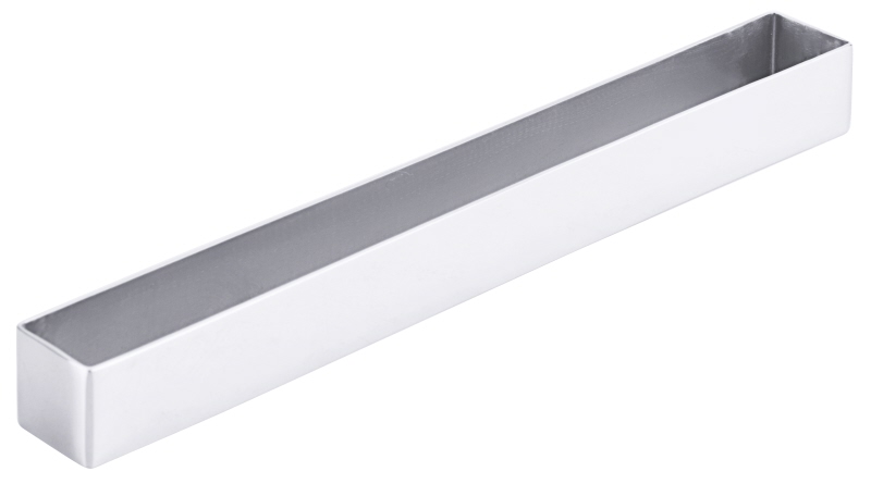 Schaumspeisenform, rechteckig, EdSt., 20 x 2 cm, H: 2 cm