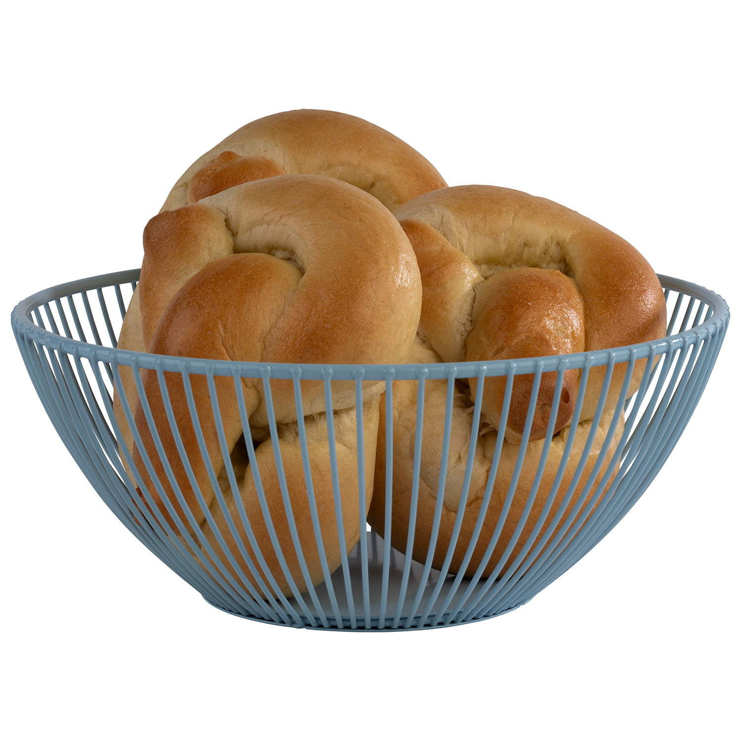 Korb SVART, Metall, D: 20 cm, H: 8 cm, Farbe: dream blue