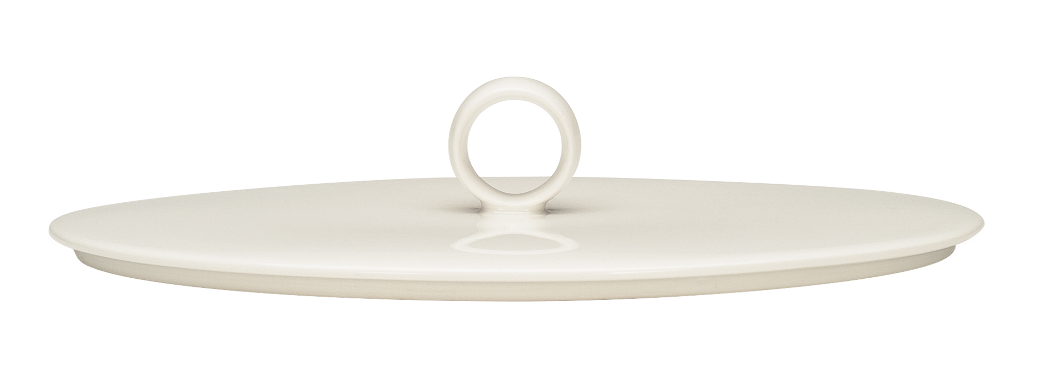 Bauscher, Purity - Deckel oval 12 cm, bonewhite, uni, 12,2 x 9,4 cm