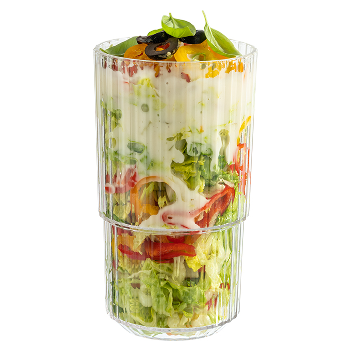 Trinkbecher Linea, Tritan, D: 8,5 cm, H: 15 cm, I: 500 ml, Farbe: crystal clear