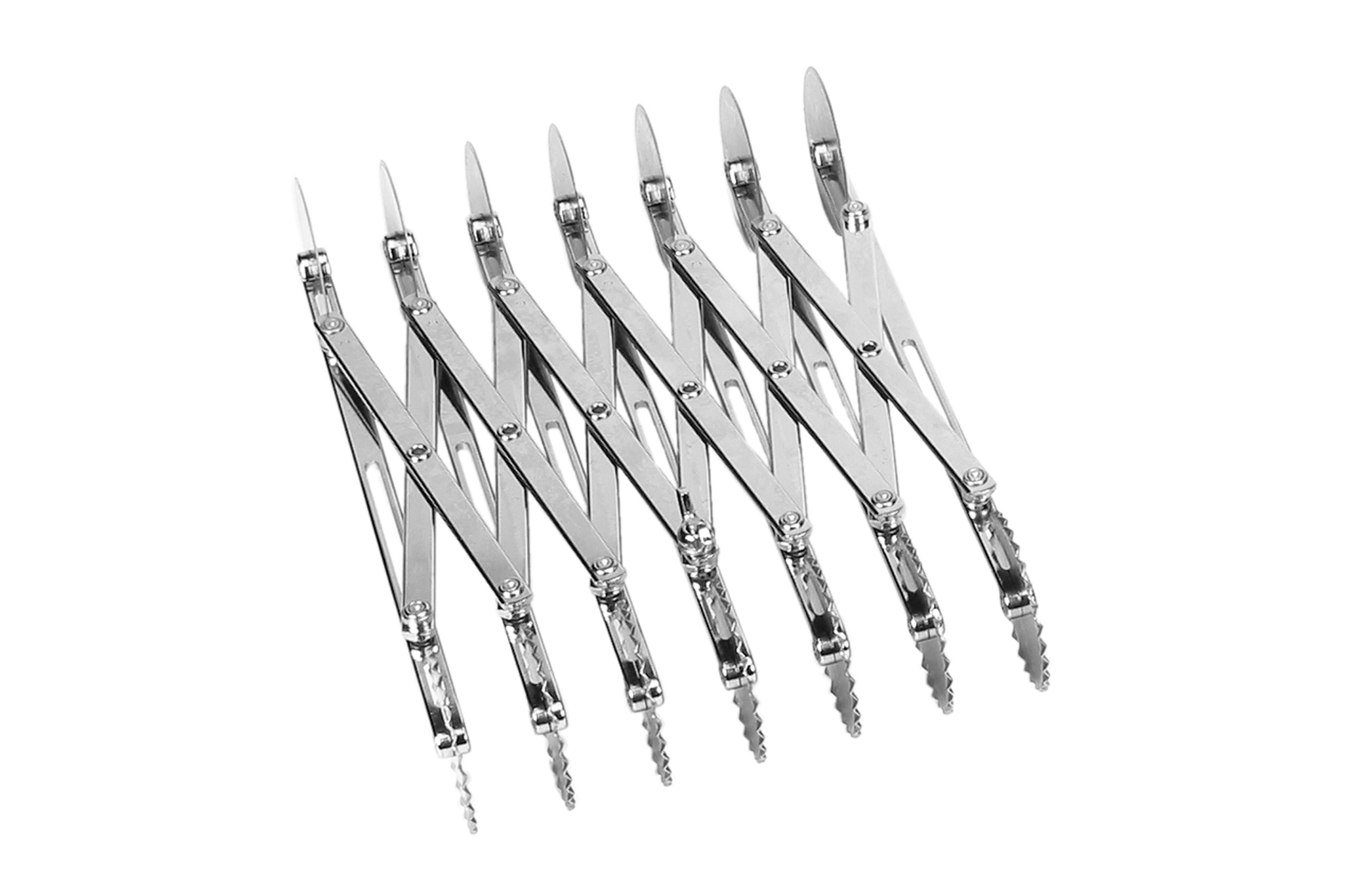 Teigschneider, doppelt, 7 Rädchen rund und gezackt