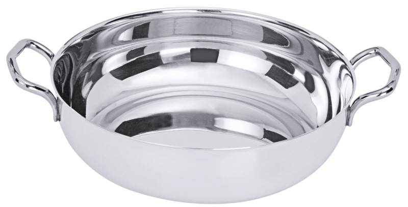 Beilageschale, flach, Edelstahl, I: 0,75 ltr., D: 16 cm, H: 4,5 cm