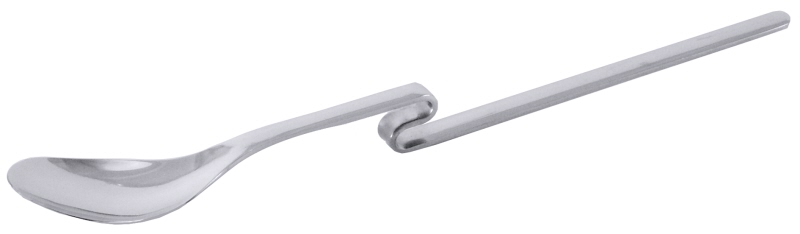 Latte Macchiato Löffel, mit Knick, Edelstahl, L: 20 cm