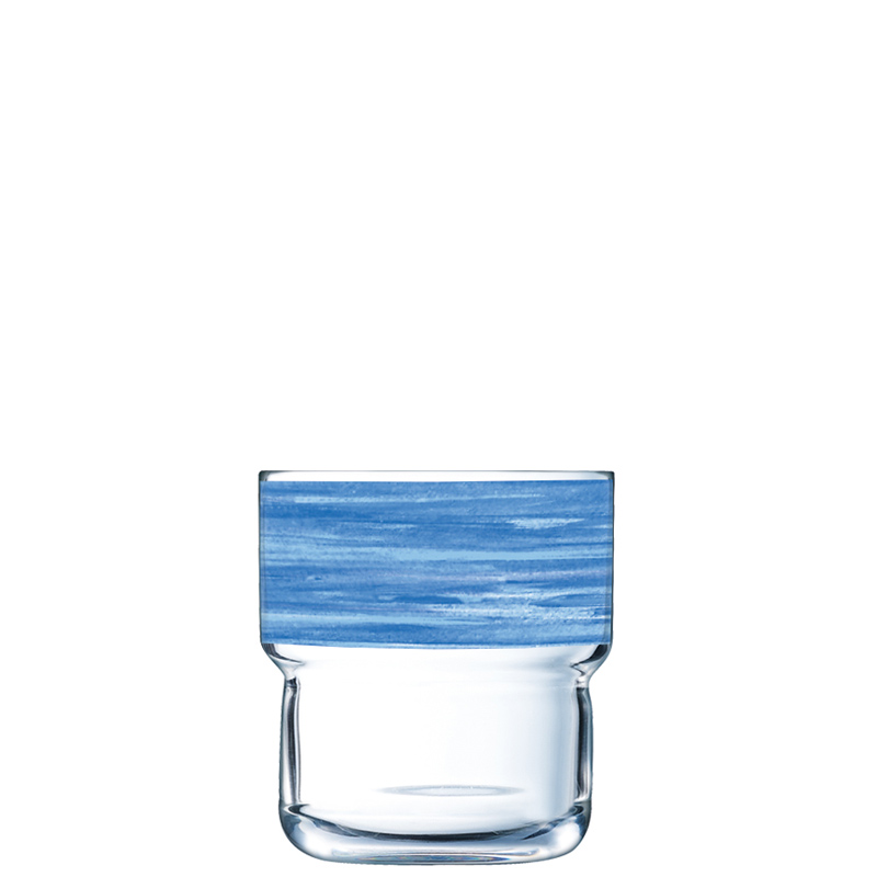 Arcoroc, Brush Blau - Stapelbecher Log Nr. FB22, Inhalt: 220 ml, H: 79 mm, D: 73 mm