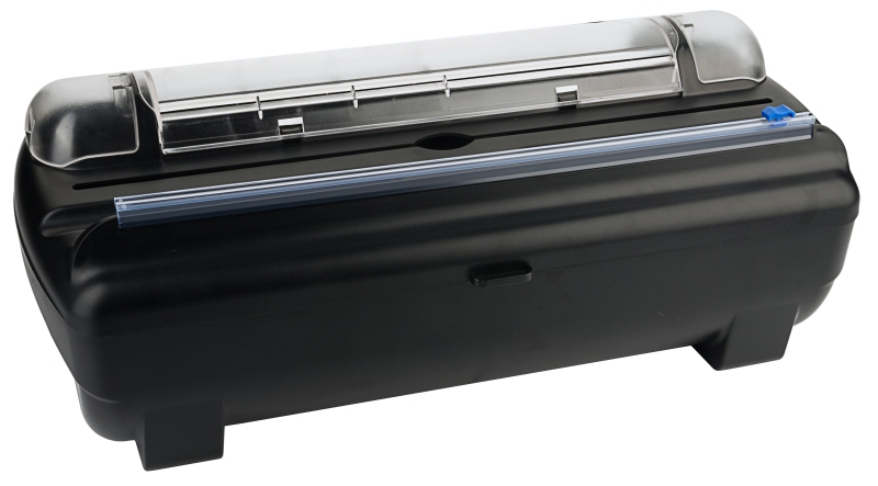 Abroller und Etikettenspender, schwarz, 56 x 25 x 21 cm, PS