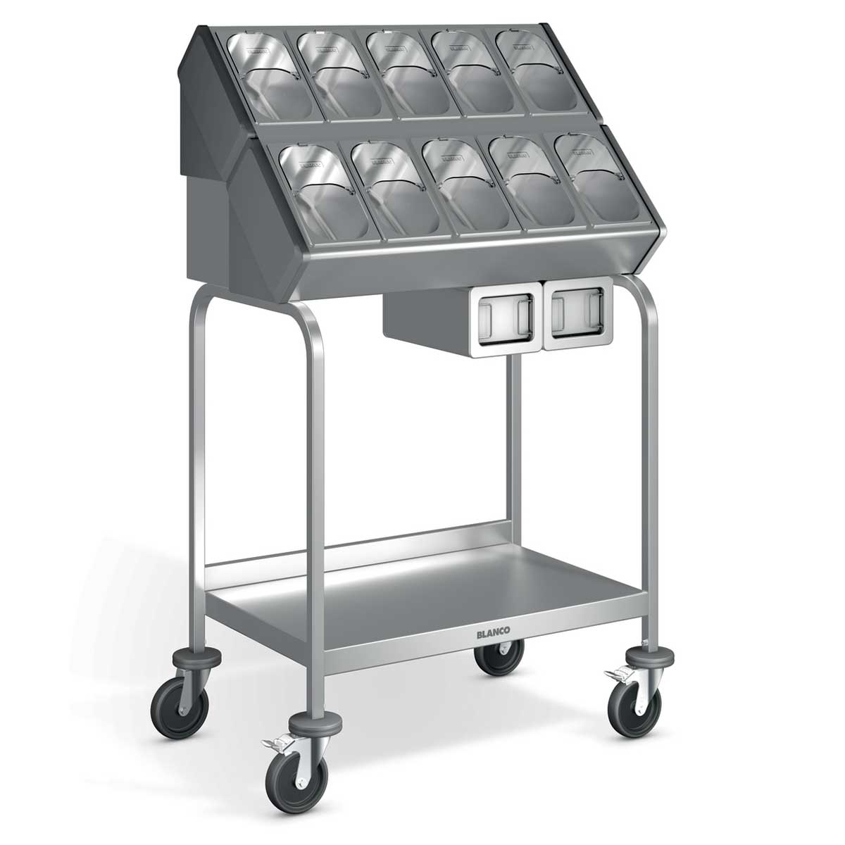 Besteck-, Tablettwagen BT 800, ca. 120 Tabletts/ 1100 Besteckteile, LxBxH: 90 x 60 x 148,5 cm