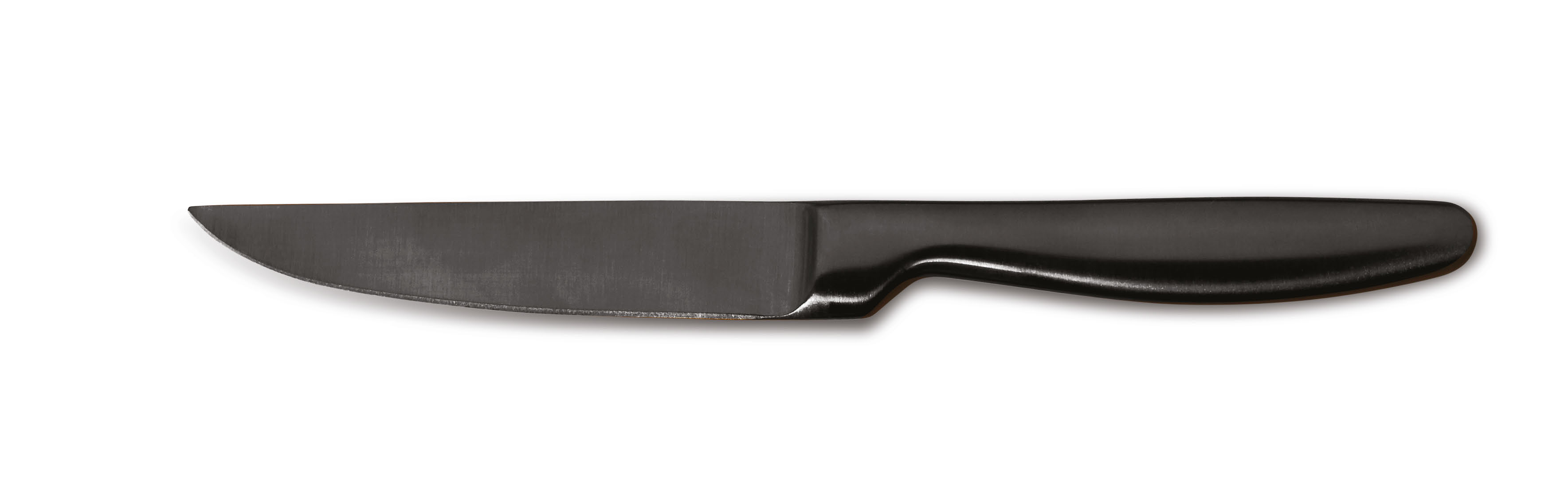 Comas, Boj Satin/ K6 : Gunmetal - Steakmesser massiv ChrSt., glatte Schneide, 221 mm