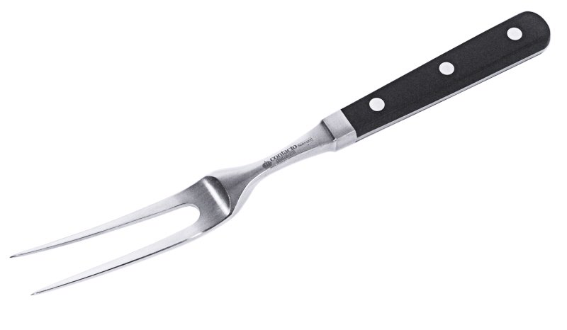 Fleischgabel, mit Kunstoffgriff, Messerstahl, Zinken: 9 cm, L: 32 cm