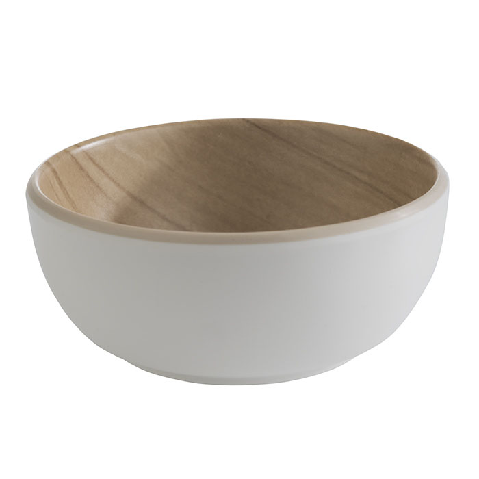 Schale FRIDA, D: 8,5 cm, H: 3,5 cm, Melamin, innen: Holzoptik