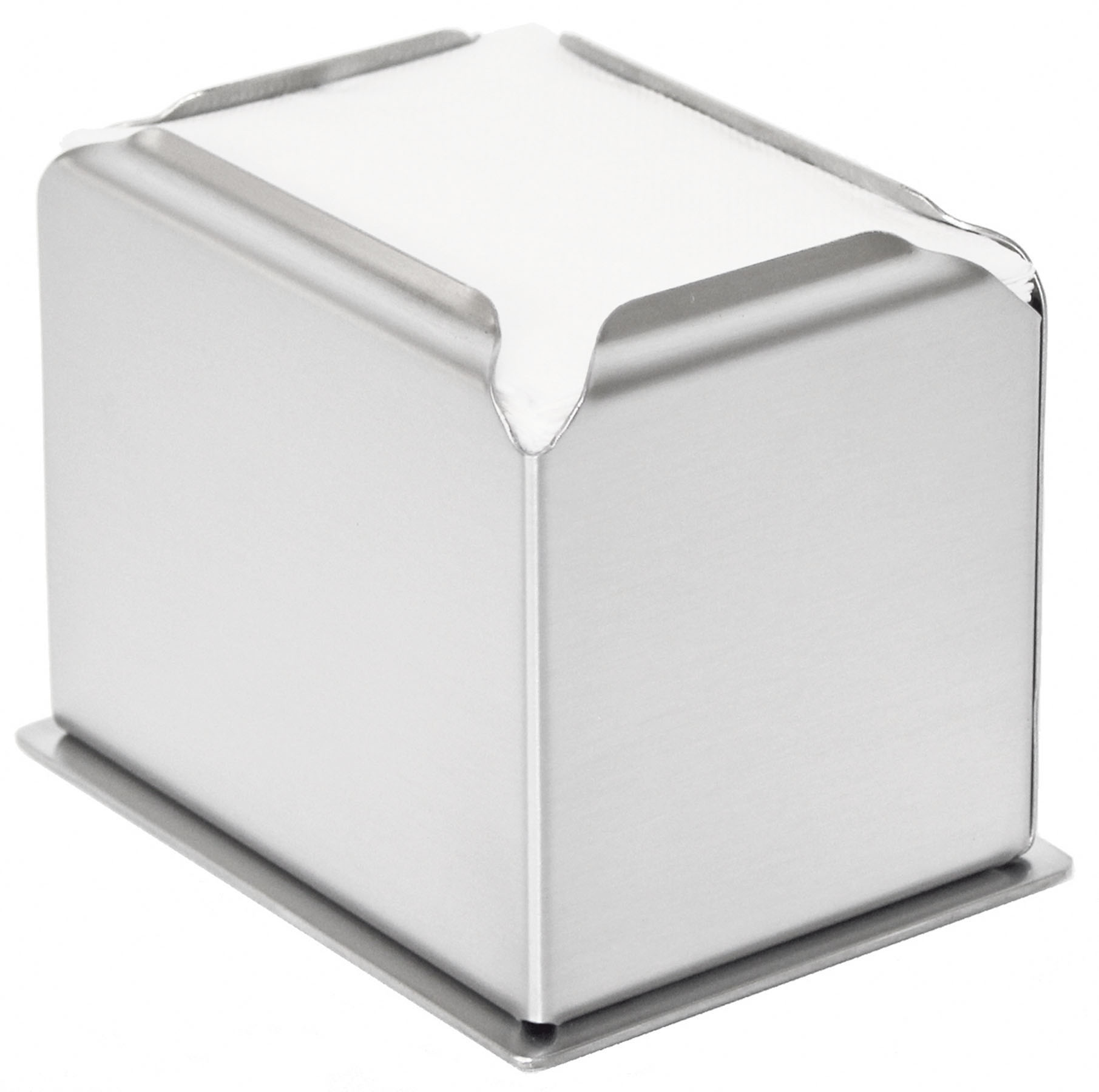 Serviettenspender f. ca. 100 Servietten - Modell 50, Edelstahl 18/10, LxBxH: 130 x 100 x 105 mm