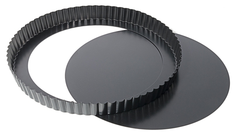 Quiche-, Tortenbodenform, 2-tlg., PTFE beschichtet, D: 24 cm, H: 2,5 cm