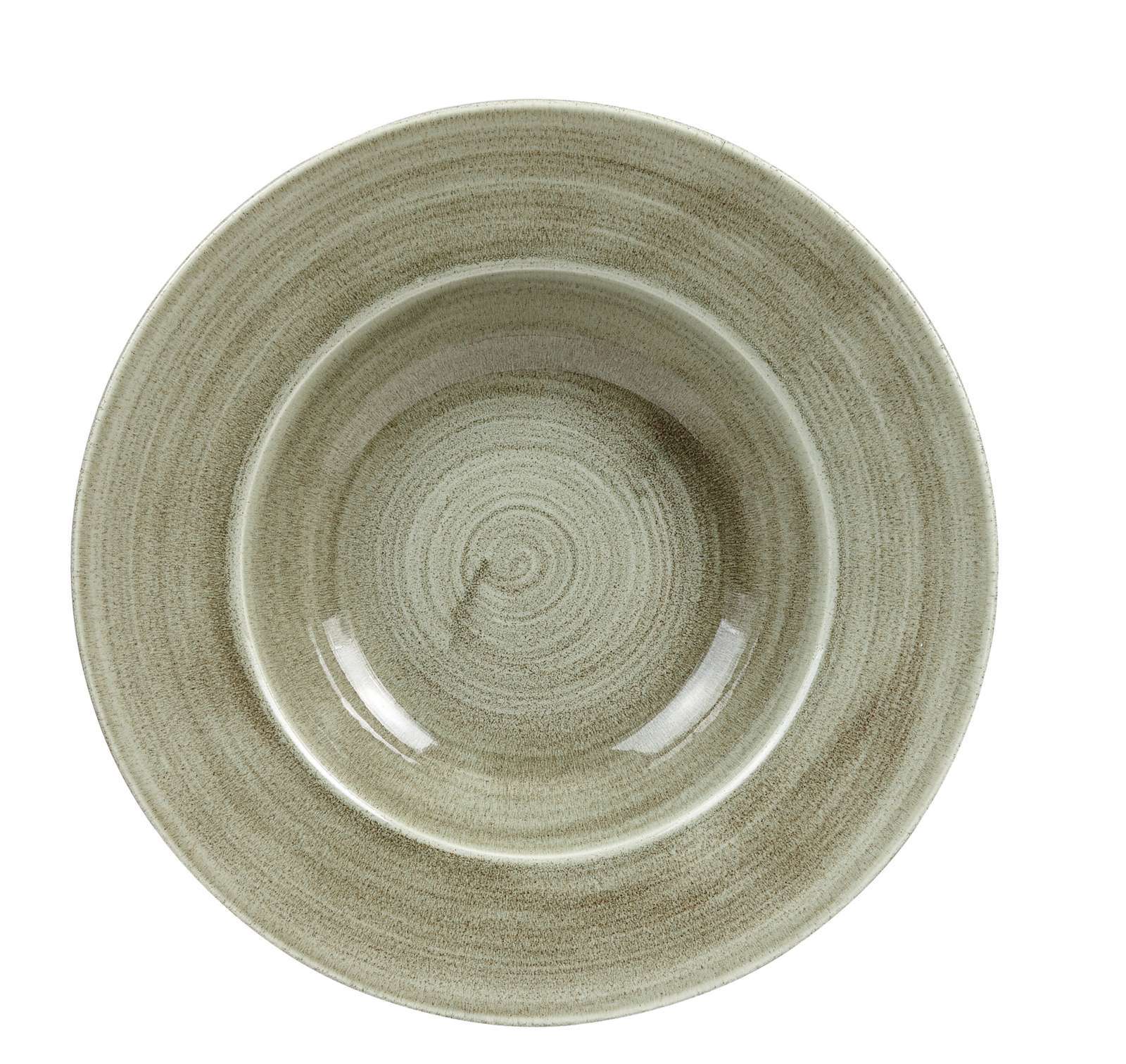 Churchill, Stonecast Patina : Burnished Green - Teller tief breite Fahne, 28 cm/ 0,47 ltr.