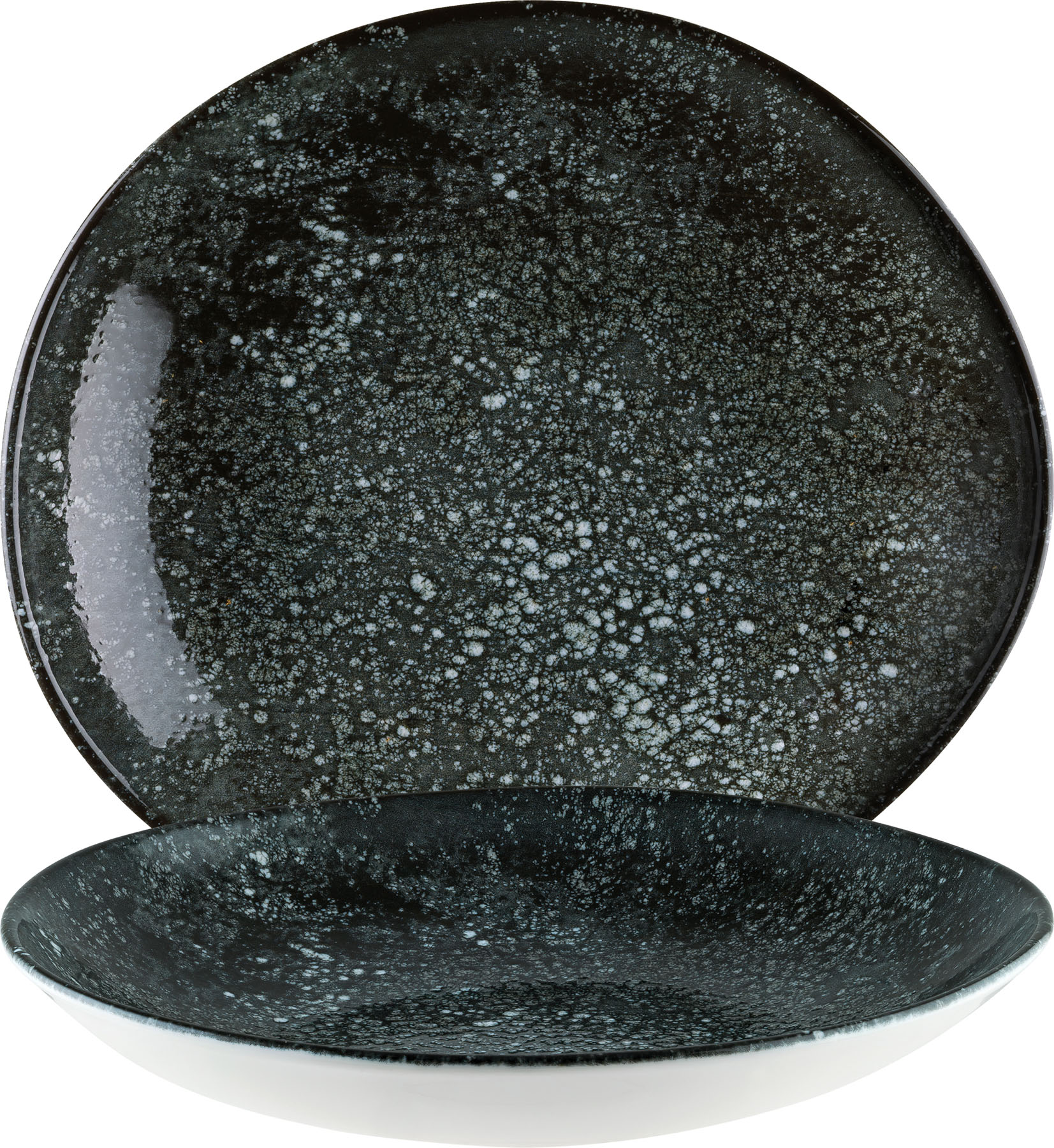Cosmos, Black : Vago Teller tief asymmetrisch, 26 x 24 cm/ 0,79 ltr.