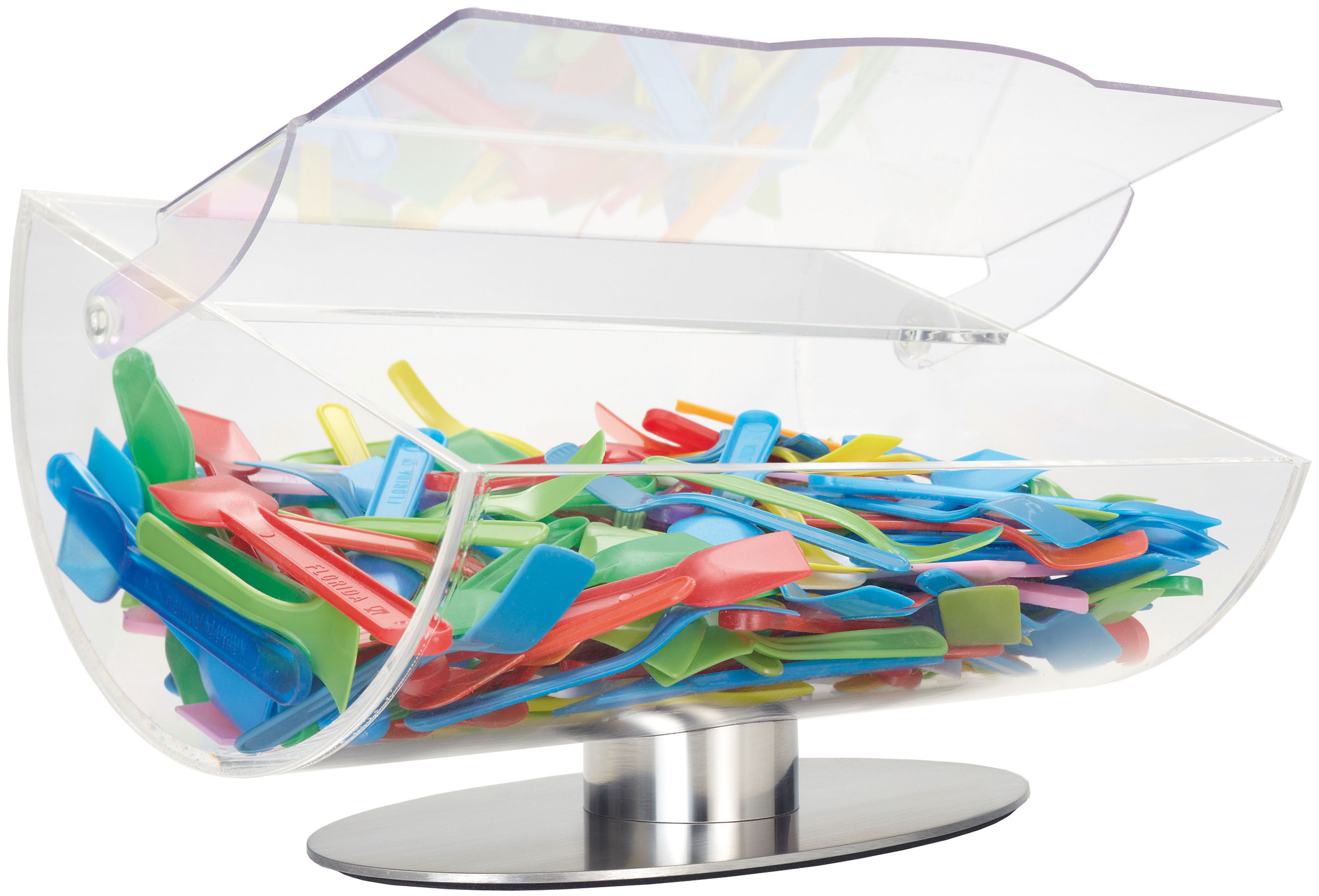 Löffelbox m. Klappdeckel - Modell 76, Plexiglas, EdSt., LxBxH: 255 x 180 x 145 mm